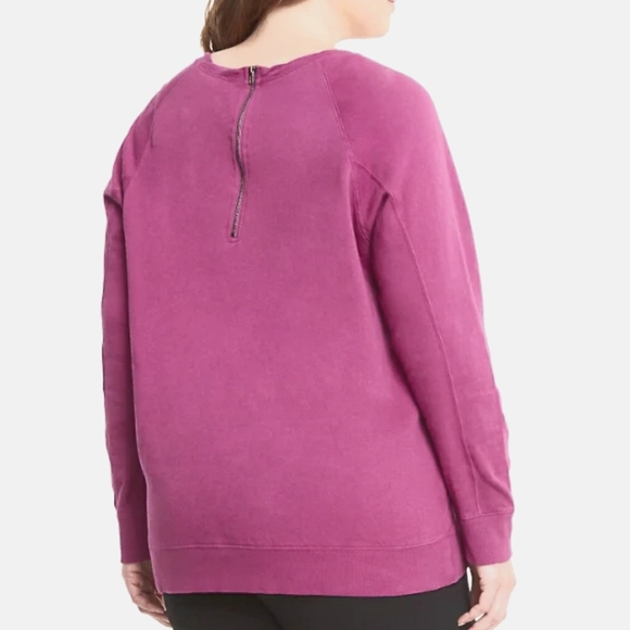 Torrid Pigment Dye Zip Back Sweatshirt NWT - Picture 2 of 14